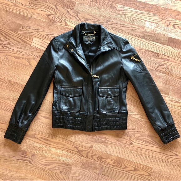 St. John Collection Soft Leather Moto Jacket XS - Picture 1 of 11